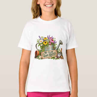 My Plans Have Roots – Vintage Gardening Floral Des T-Shirt