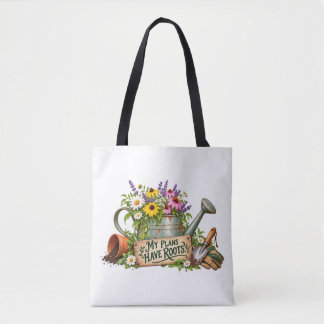 My Plans Have Roots – Vintage Gardening Floral Des Tote Bag