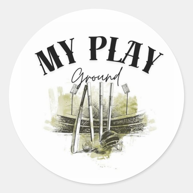 My Play Ground  Classic Round Sticker (Front)