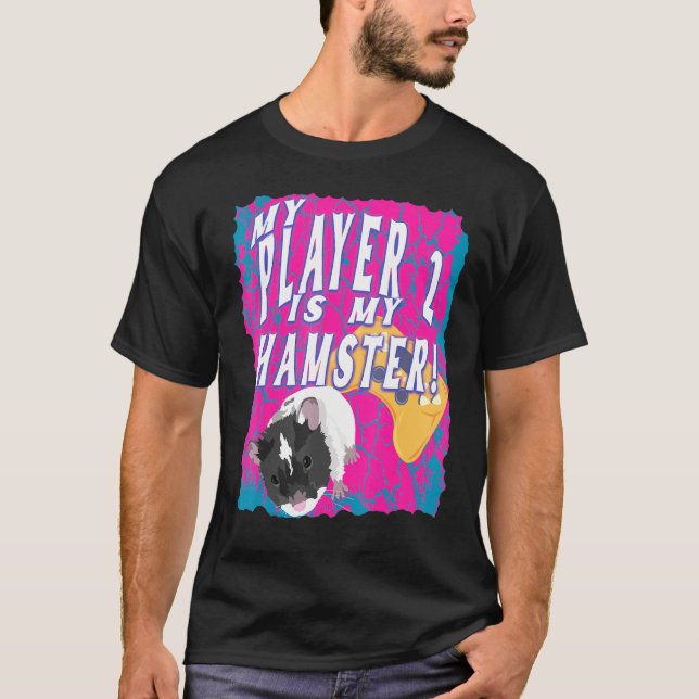 My Player 2 Is My Hamster Video Game Players Cute  T-Shirt (Front)