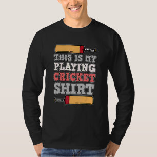 My Playing Cricket Sports Player  Team Coach Graph T-Shirt