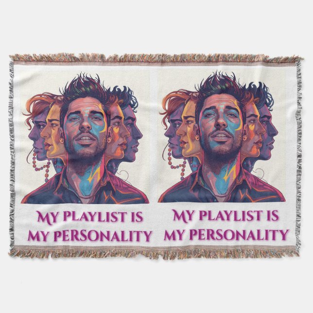 My Playlist Is My Personality Music Lover Blanket (Front)