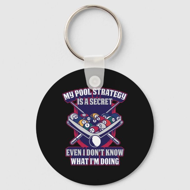 My Pool Strategy Billiards  Key Ring (Front)