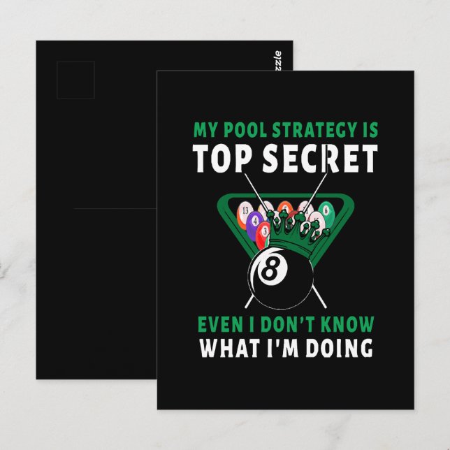 My Pool Strategy Is Even Postcard (Front/Back)