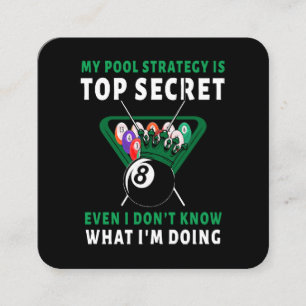 My Pool Strategy Is Even Square Business Card