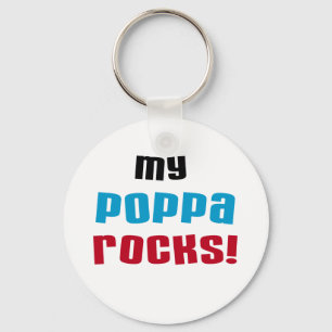 My Poppa Rocks Tshirts and Gifts Key Ring