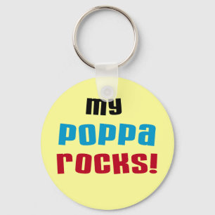 My Poppa Rocks Tshirts and Gifts Key Ring