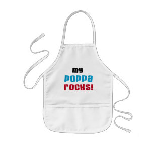 My Poppa Rocks Tshirts and Gifts Kids Apron