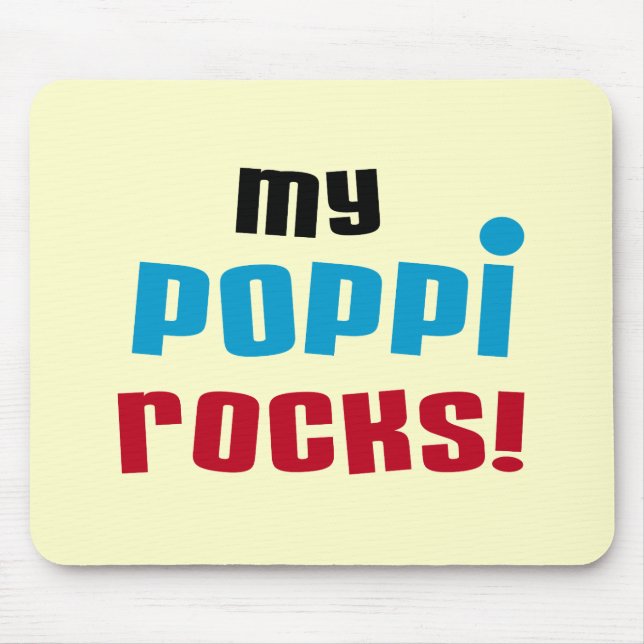 My Poppi Rocks T-shirts and Gifts Mouse Mat (Front)