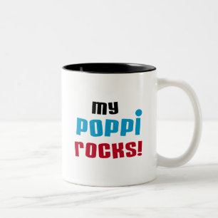My Poppi Rocks T-shirts and Gifts Two-Tone Coffee Mug