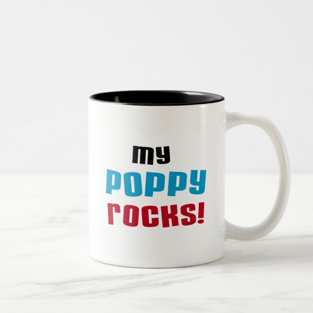 My Poppy Rocks T-shirts and Gifts Two-Tone Coffee Mug (Right)