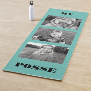 My Posse Custom Collage Photo Turquoise Yoga Mat