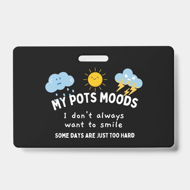 MY POTS MOODS  ID BADGE (Front)