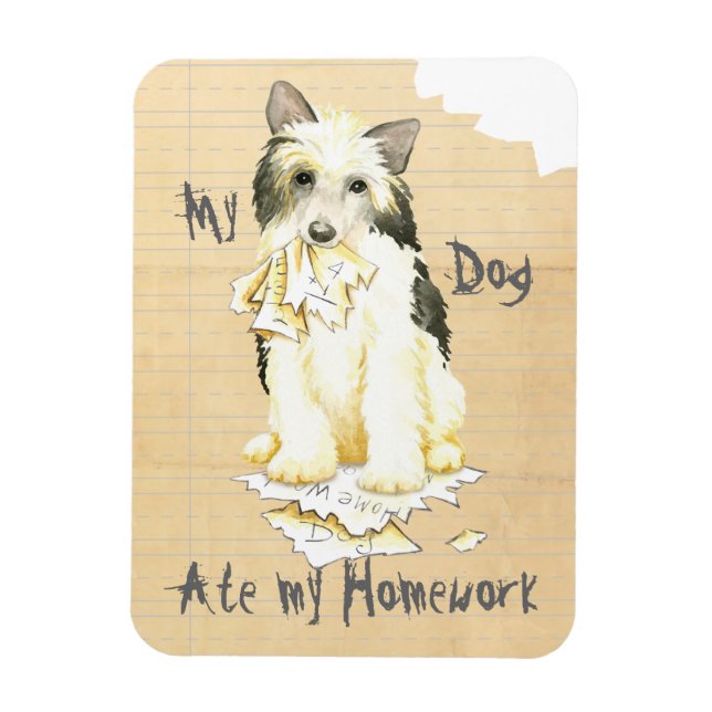 My Powderpuff Ate My Homework Magnet (Vertical)