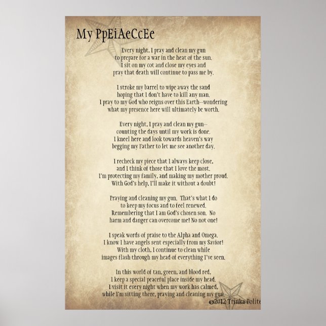 My PpEiAeCcEe ©2012  by Trinka Polite (poster) Poster (Front)