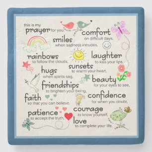 My Prayer For You Blessings Stone Coaster