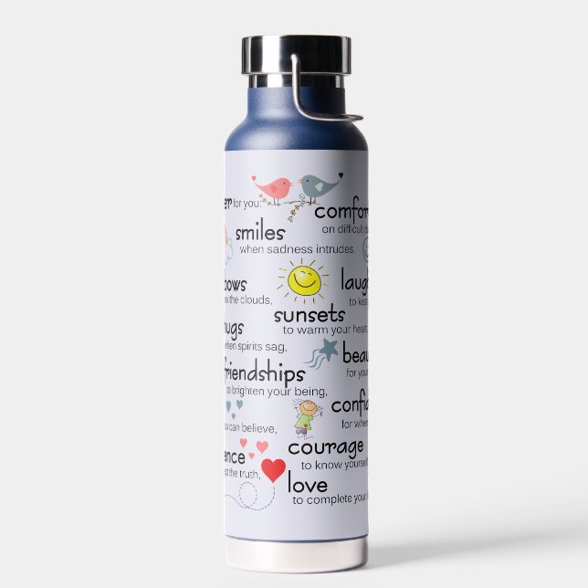 My Prayer For You Blessings Water Bottle (Left)