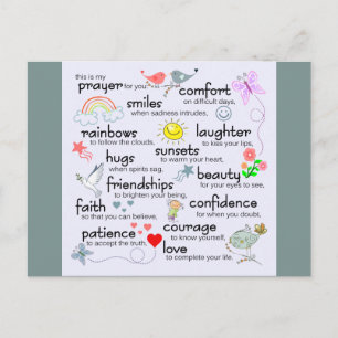 My Prayer For You   Blue Postcard