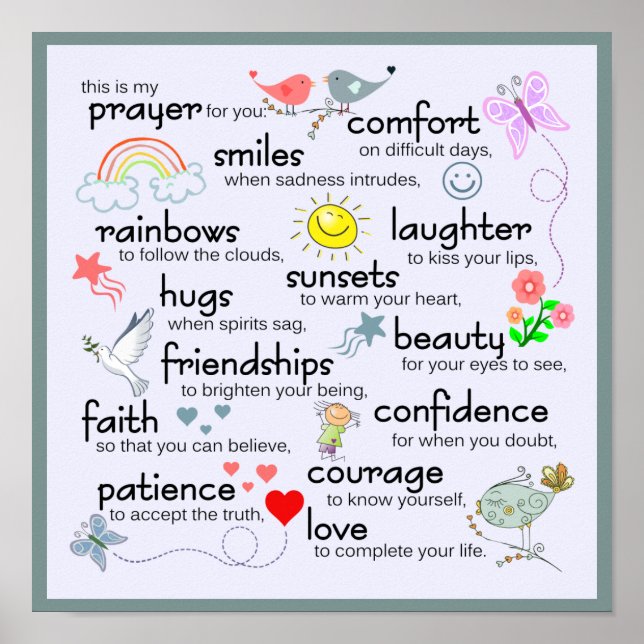 My Prayer For You | Blue Poster (Front)