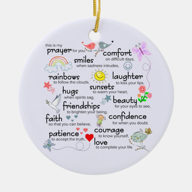 My Prayer For You Ceramic Tree Decoration (Front)