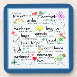 My Prayer For You   Classic Blue Coaster