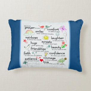 My Prayer For You   Classic Blue Decorative Cushion