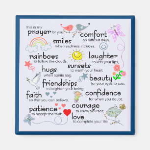 My Prayer For You Classic Blue Magnet