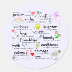 My Prayer For You Classic Round Sticker