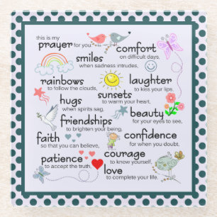 My Prayer For You Glass Coaster