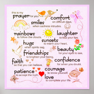 My Prayer For You   Light Pink Poster