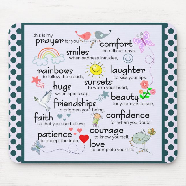 My Prayer For You Mouse Mat (Front)