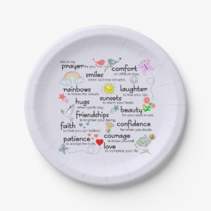 My Prayer For You Paper Plate