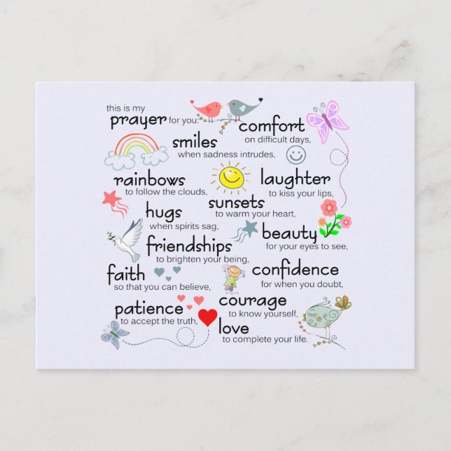 My Prayer For You Postcard (Front)