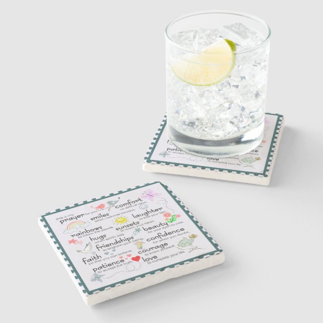 My Prayer For You Stone Coaster (Side)