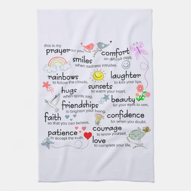 My Prayer For You Tea Towel (Vertical)