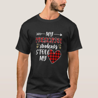 My Preschool Students Stole My Heart Happy Valenti T-Shirt