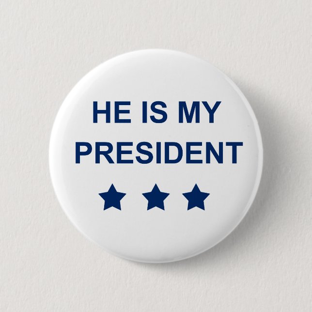 My president 6 cm round badge (Front)