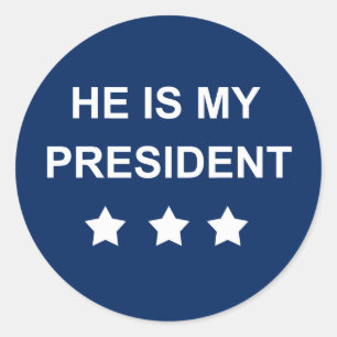 My president classic round sticker