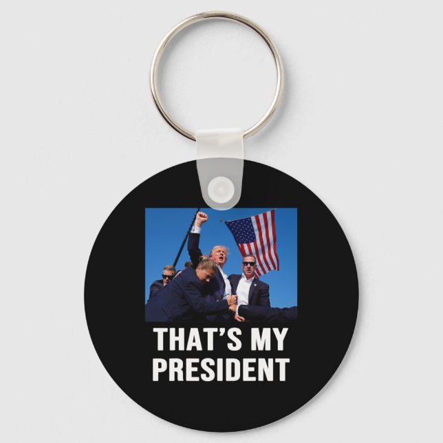 My President Trump 2024  Key Ring (Front)