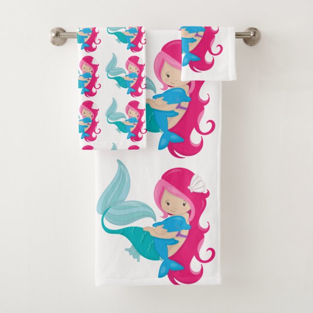 My Pretty Mermaid Bath Towel Set (Insitu)