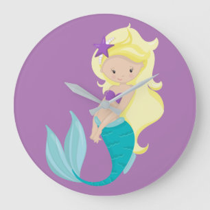My Pretty Mermaid Large Clock