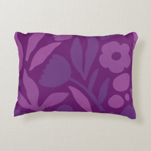 My Princess Loves Purple Happy Huge Flowers Decorative Cushion