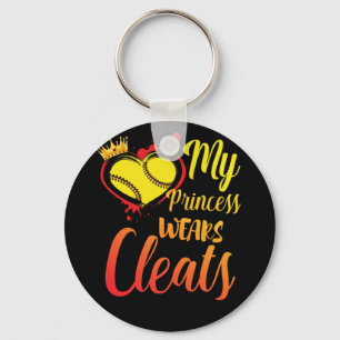 My Princess Wears Cleats Softball Mum Baseball Key Ring