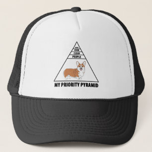 My Priority Pyramid Corgi Trucker Hat