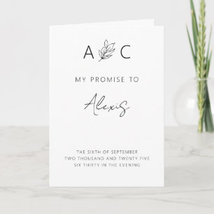 My Promise Her Vows Minimalist Elegant Modern Invitation