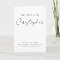 My Promise Him Vows Minimalist Elegant Modern