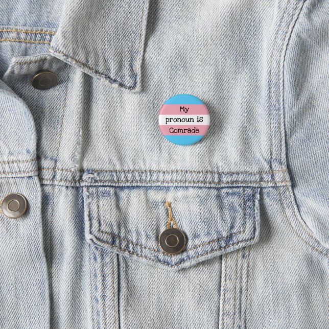 My Pronoun Is Comrade 3 Cm Round Badge (In Situ)
