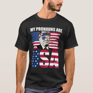 My Pronouns Are USA Donald Trump 4th Of July T-Shirt