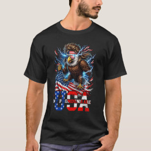 My Pronouns Are USA Patriotic Eagle American Indep T-Shirt
