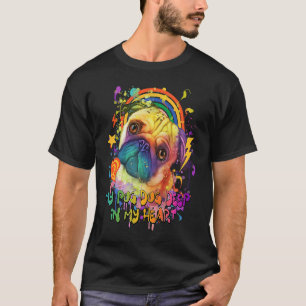 My Pug Dug Deep in My Heart Dutch Bulldog Humour T-Shirt